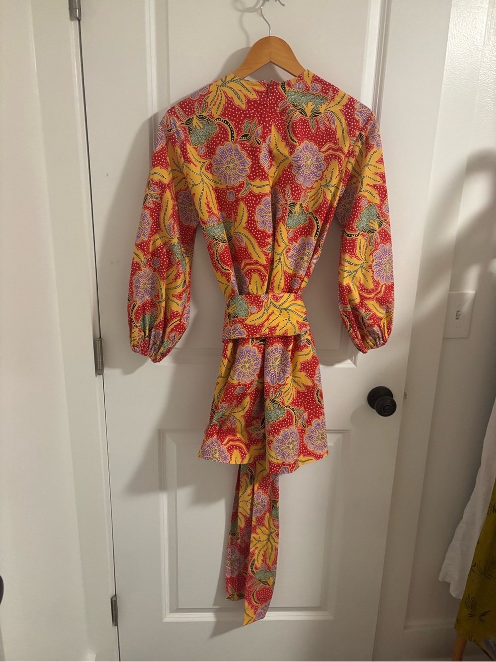 RHODE Resort Cotton Poplin Athena Midi Dress Red Floral Size XS - Picture 11 of 12